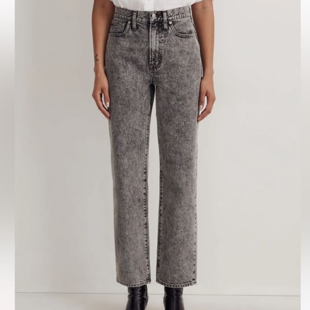 Madewell Black Straight Leg Jeans